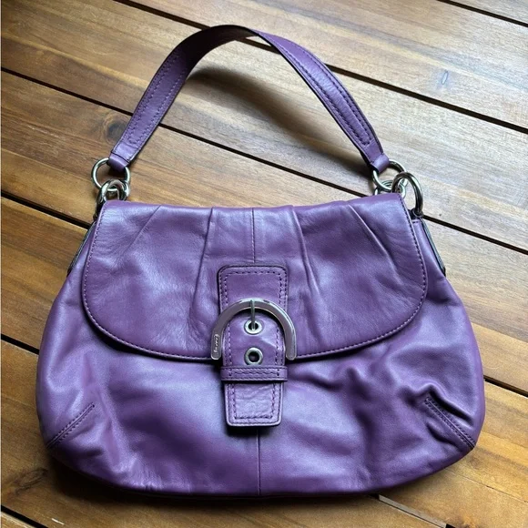 Coach | Bags | Purple Vintage Coach Leather Bag No Hangtag | Poshmark